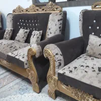مبل سلطنتی ۹ نفره|مبلمان خانگی و میز عسلی|بجستان, |دیوار