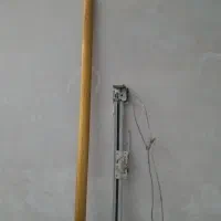 دو عدد چوب پرده طلایی و ریلی ۲/۵ و ۲ متر