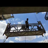 بالابر به جای داربست راپل بندباز(کلایمر)نماساختمان