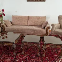 مبلمان راحتی با جلو مبلی ست|مبلمان خانگی و میز عسلی|ملکان, |دیوار