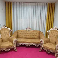 پرده آماده پانچ حریر و مخمل پنجره کامل(ایران پرده)|پرده، رانر، رومیزی|خمینی‌شهر, |دیوار