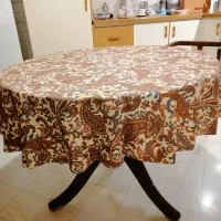 رومیزی گرد 147cm جنس پلی استر نو
