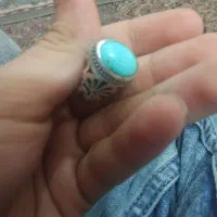 انگشتر فیروزه با نقره بالا