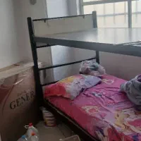 تخت ۲ طبقه دخترانه|تخت و سرویس خواب|قم, پردیسان|دیوار