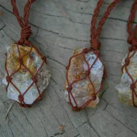 گردنبند بافت سنگ اصل سیترین