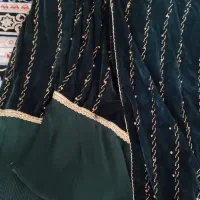 لباس محلی مخمل سبز ماشی خوشرنگ تمیز نو