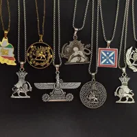 گردنبند استیل با نمادهای ایرانی