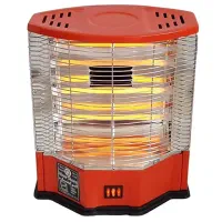 بخاری برقی فن دار ایستاده ۳ المنت شیشه‌ای 1800وات