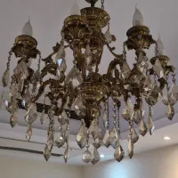 لوستر ۸شاخه برنز در حد نو|لوستر و چراغ آویز|تهران, کوهک|دیوار