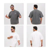 تیشرت مردانه پنبه دو پوسته طرح J