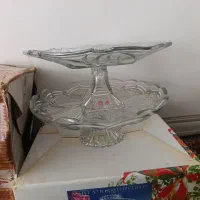 دو عدد میوه خوری کریستال بزرگ