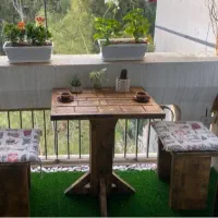 میز قهوه خوری دو نفره چوب روس