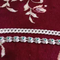 دستبند نقره و زنجیر خارجی