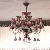 لوستر ۶ شاخه شاه عباسی عتیقه|لوستر و چراغ آویز|شیراز, صاحب الزمان|دیوار