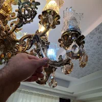 لوستر ۸شاخه سنگین برنز|لوستر و چراغ آویز|شهریار, شهرک وائین|دیوار