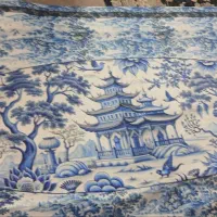 رو میزی پارچه ای یا سفره قلم آبی|سفره، حوله، دستمال آشپزخانه|تهران, اتابک|دیوار