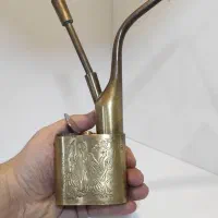 پیپ قدیمی عتیقه کلکسیونی، پیپ آبی برنجی