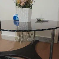 میز گرد شیشه ای طرح دار|مبلمان خانگی و میز عسلی|قم, پردیسان|دیوار
