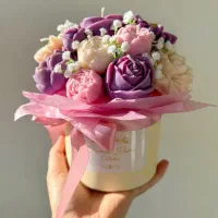 انواع باکس گل شمع|گل مصنوعی|گرمسار, |دیوار