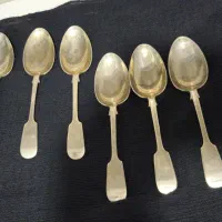 قاشق سینی جای استکان قدمت ۱۳۰سال آمریکا یی
