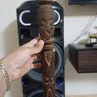 عصای چوبی کنده کاری شده|صنایع دستی و سایر لوازم تزئینی|مشهد, کشاورز|دیوار