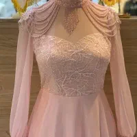 لباس مجلسی بلند با سنگ کاری