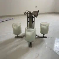 دو عدد لوستر۴شاخه  حباب دار