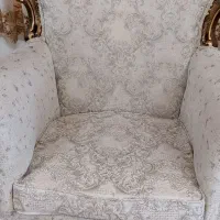 مبل ۹ نفره وناهار خوری ۶ نفره استیل ورق طلا|مبلمان خانگی و میز عسلی|نوشهر, |دیوار