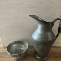پارچ وکاسه مسی باقدمت بالا