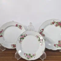 بشقاب گل سرخی قدیمی