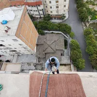 اب بندی در ارتفاع ساختمان سنگ سیمان با عایق رطوبت|خدمات پیشه و مهارت|چالوس, |دیوار