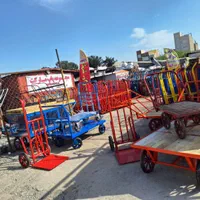 چهار چرخ گاری تقویت شده حمل پاپ بار دستی