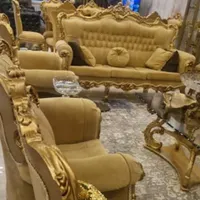 مبلمان  استیل سلطنتی اصل با میز ناهارخوری ۸ نفره|مبلمان خانگی و میز عسلی|رشت, گلسار|دیوار