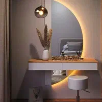 میز آرایش و شلف آیینه هاریکا/میز کم جا و کارآمد