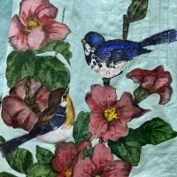 سفارش طراحی ودوخت نقاشی روی پارچه گلدوزی سنتی هنری|خدمات پیشه و مهارت|مشهد, نیروی هوایی|دیوار