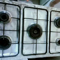 اجاق گاز سفید ،۵ شعله فر دار،کامل سالم|اجاق گاز و لوازم برقی پخت‌وپز|اصفهان, تخت فولاد|دیوار