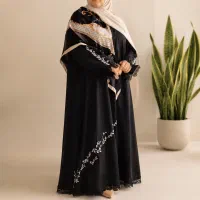 عبای ندا سویسی گلدوزی شده شال کوپرا فول نگین مجلسی
