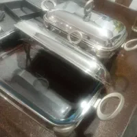 دو عدد سوفله خوری مستطیل مارک تک استیل