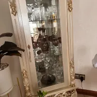 دوعدد مینی بوفه بژ طلایی منبت کاری|بوفه، ویترین، کنسول|تهران, مجیدآباد|دیوار