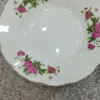 ست بشقاب گل سرخی|ظروف سرو و پذیرایی|اندیشه, شهرک کوثر|دیوار