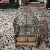 قفس سهره برنجی ریز بافت  +۲ تا قفس سهره ساده