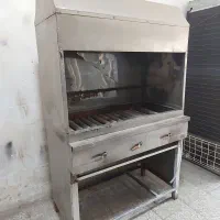 کباب پز صنعتی ۱۰۰سانتی همراه هود استیل و لوله ۵متر|کافیشاپ و رستوران|تهران, تهرانسر شرقی|دیوار