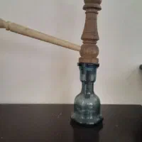 تنه قلیان چوبی و تنگ شیشه ای|کلکسیون اشیاء عتیقه|مشهد, مشکینی (شهرک غرب)|دیوار