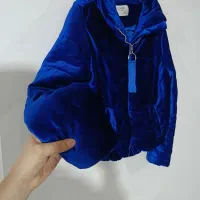 کاپشن مخمل ابی فوق العادع گرم|لباس|قیامدشت - خاورشهر, |دیوار