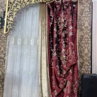 ۸ عدد پرده با مخمل و والون فرانسوی نو نو با کتیبه