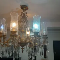لوستر برنجی آبکاری طلا پارسا لوسر|لوستر و چراغ آویز|ماهدشت, |دیوار