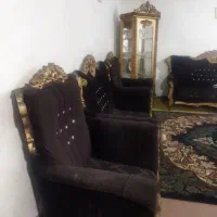 مبل ۷ نفره با سه تا گل میز شیشه ای