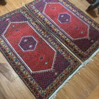 یک جفت فرش خمسه همدان|فرش|اصفهان, ملک|دیوار