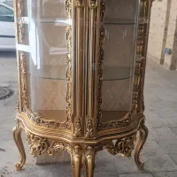 بوفه دوقلو ورق طلا تمام چوب
