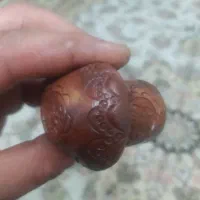 چبوق سفالی با مهر احمد شاه قاجار وتلوزیون